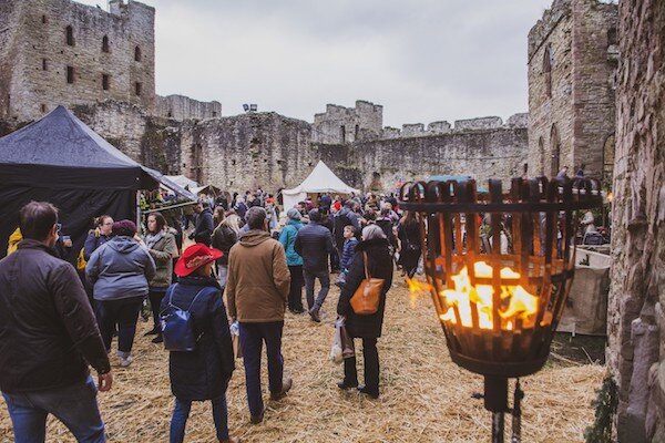 Ludlow Medieval Fayre visitors explore the inner bailey of Ludlow Castle Photo: Ashleigh Cadet