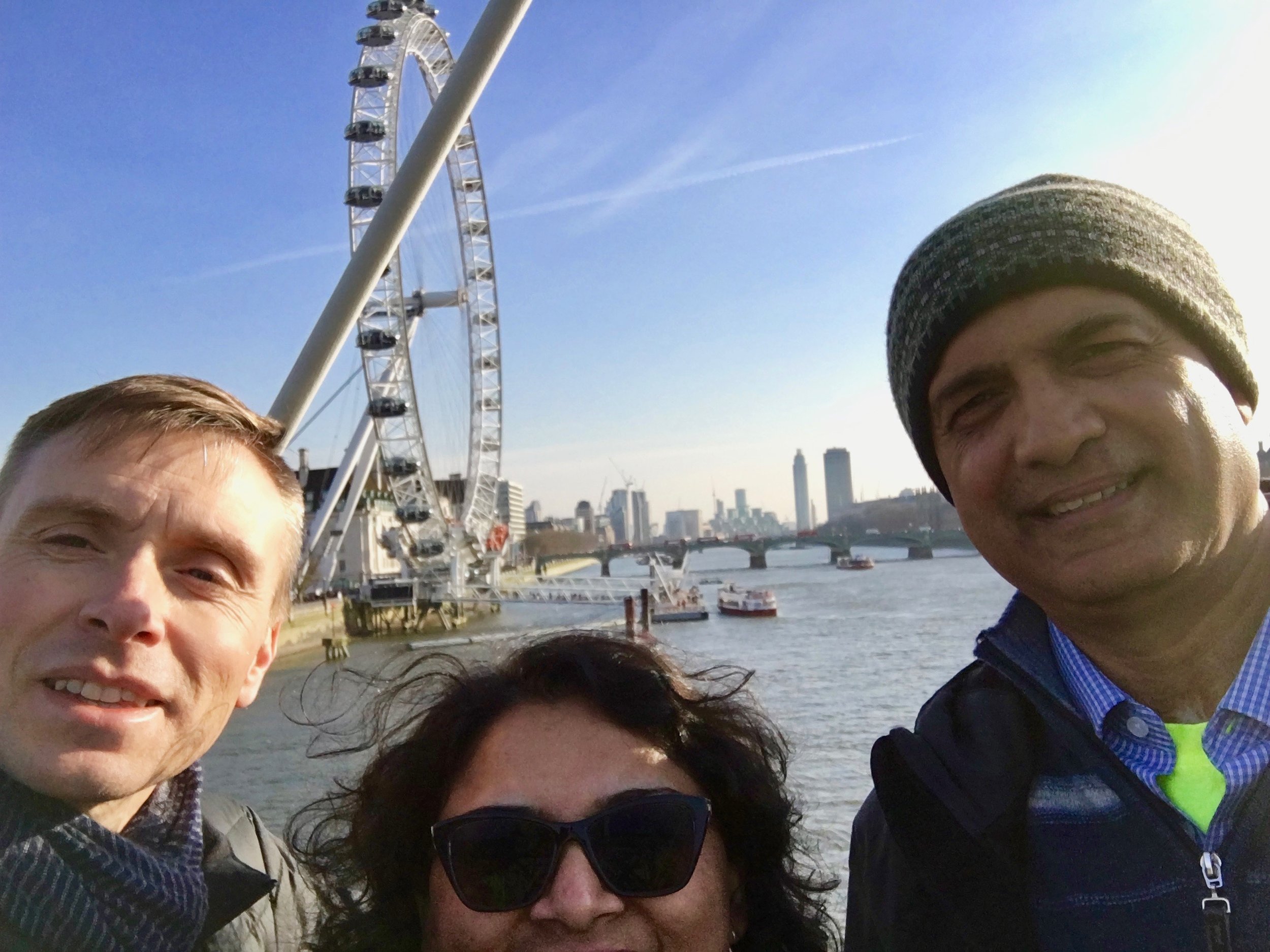 Paul with traveller from U.S.A - London Eye