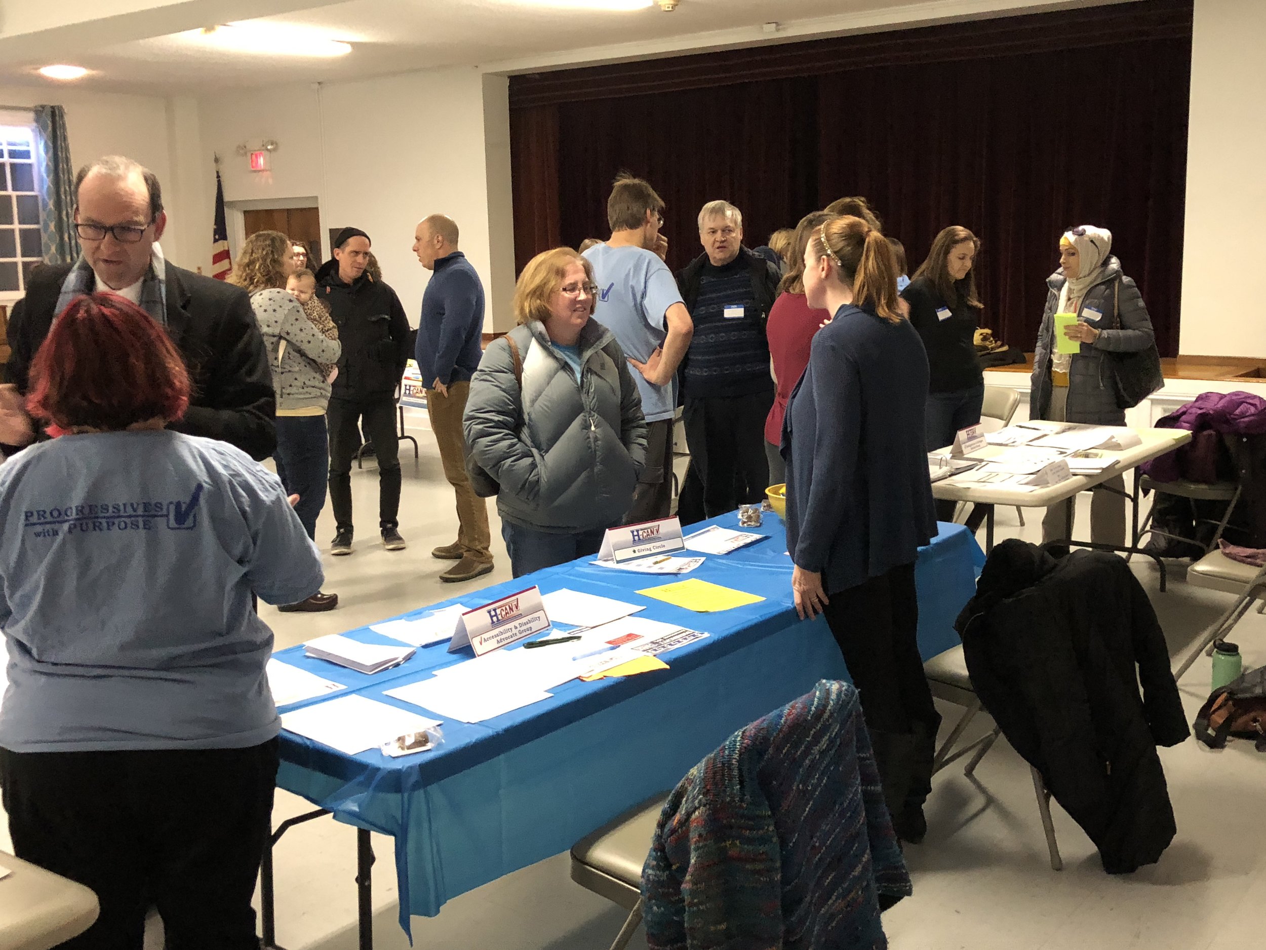  To kick off the new year, H-CAN held an action group fair at the January 14, 2018 monthly meeting. 