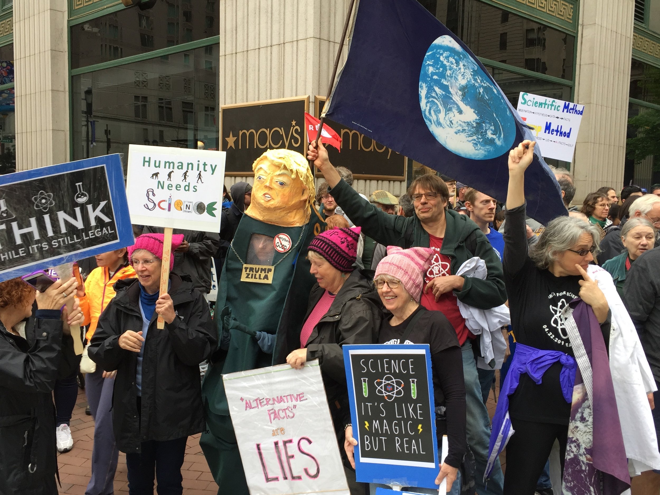  Members of H-CAN march along with thousands of others at the Philadelphia March for Science on April 22, 2017. 