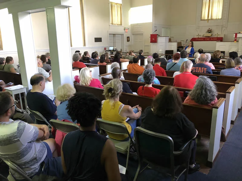 Members of the public came out in force to hear talks on Race and Education Inequity as well as take action.