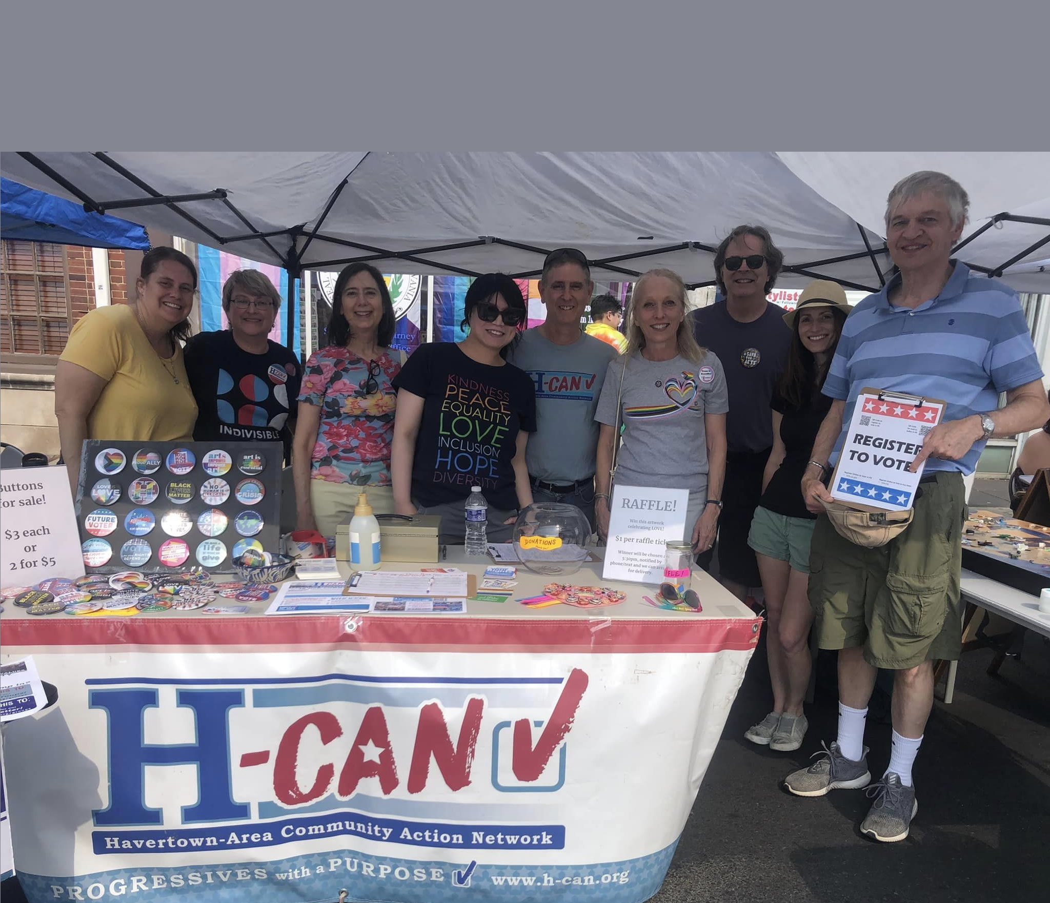  Congresswoman Mary Gay Scanlon stops by the H-CAN booth at the Delco Pride Festival on 6/10/23. 