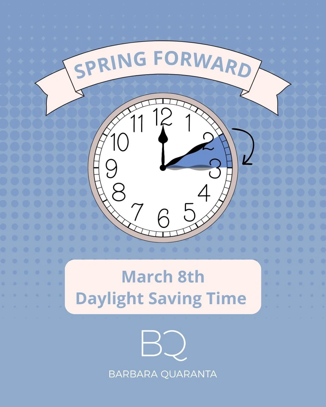 Daylight Saving Time Starts!

Spring Forward!
.
.
.
#BarbaraQuaranta #Compass #CompassNewYork #RealEstate #RealEstateNewYork