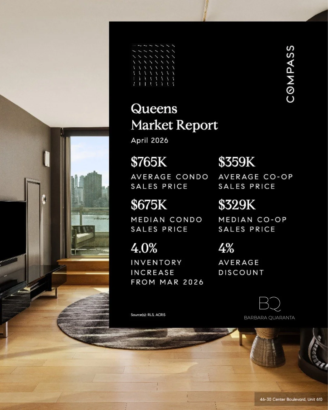 APRIL 2026 QUEENS MARKET REPORT | BARBARA QUARANTA
View All Reports &amp;Blogs View Link In Bio

#NYCRealEstate #BarbaraQuaranta #Compass #CompassNewYork #RealEstate #RealEstateNewYork