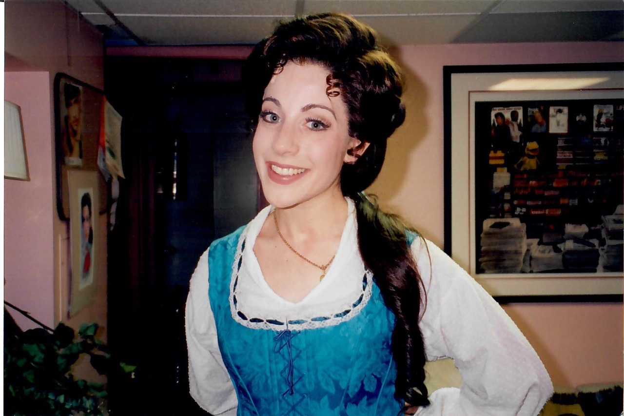 As Belle, backstage at the Palace Theatre.