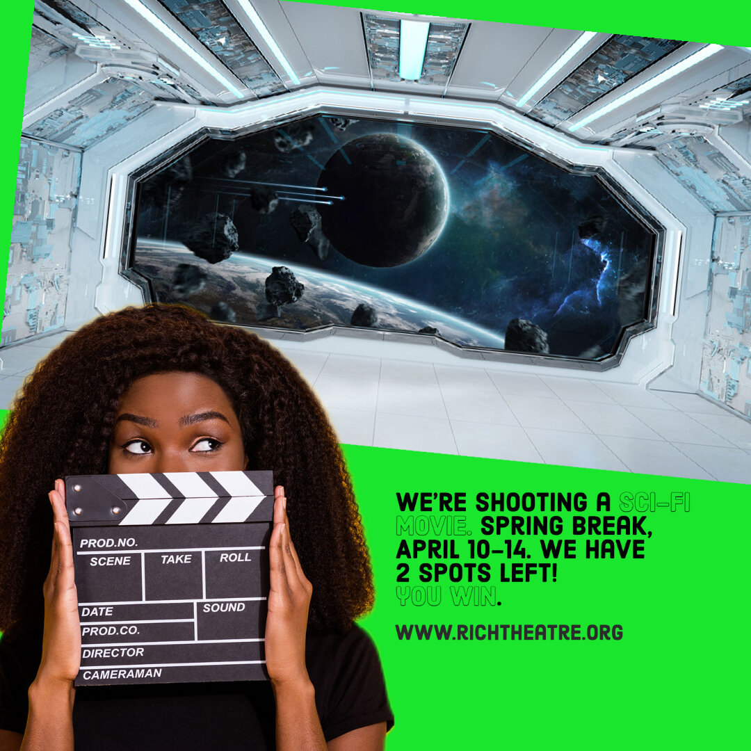 Calling all 10-18 year-olds! ...We're making a Sc-Fi Movie! 

Come join in the fun as we learn acting for the screen, how the camera works, how to light the set, and more! 

sion to add details to characters in the script! Then the camera gets rollin