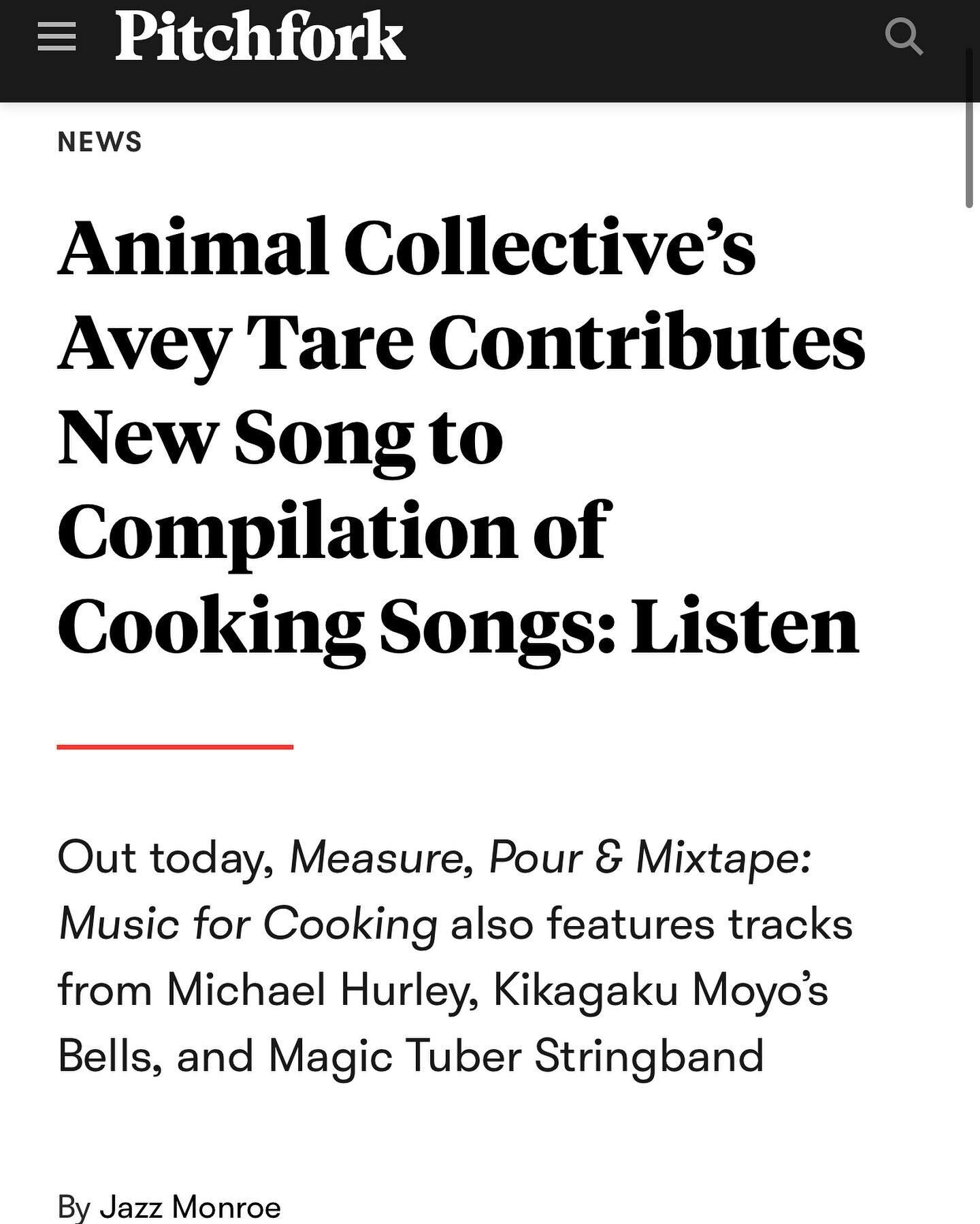 Thanks, @pitchfork! Come for the tabbouleh, stay for the grains, apples, browned butter, hoppin&rsquo; john, crab boil, cooked fish, baked pie, and chocolate beet cake sonic feast 🍽️🦀🫘🧀🍇🌽🍅🥧

Get your copy of MEASURE, POUR &amp; MIXTAPE: MUSIC