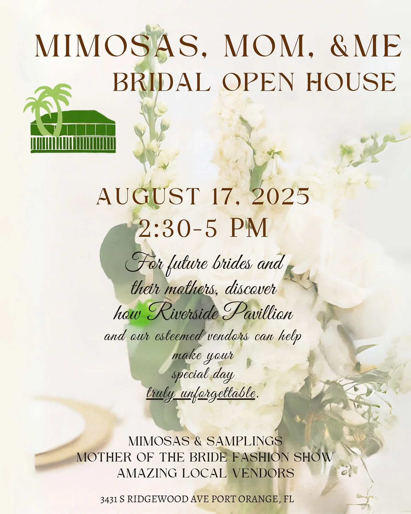 ✨ Are you ready, brides-to-be?! ✨

You&rsquo;ve seen the buzz, but now it&rsquo;s official &mdash; your invitation has arrived!

Our much-anticipated Bridal Show is just ONE week away! 💍

📅 Next Sunday, August 17
🕑 2:30 PM &ndash; 5:00 PM
📍 River