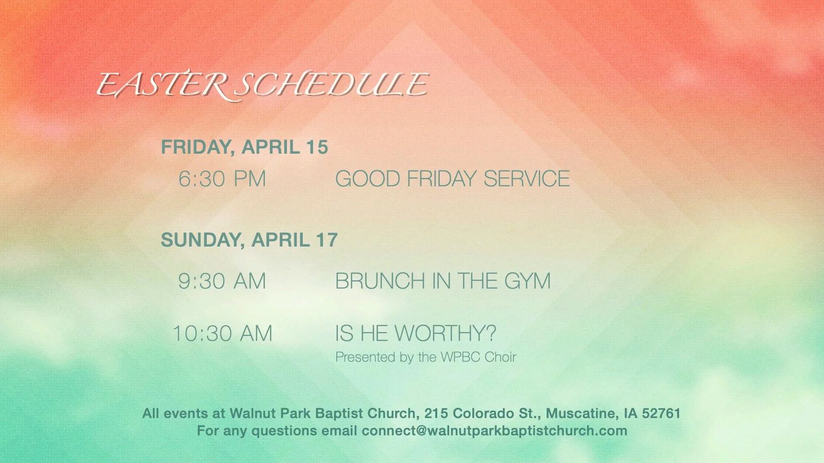 Easter Sunday at Walnut Park