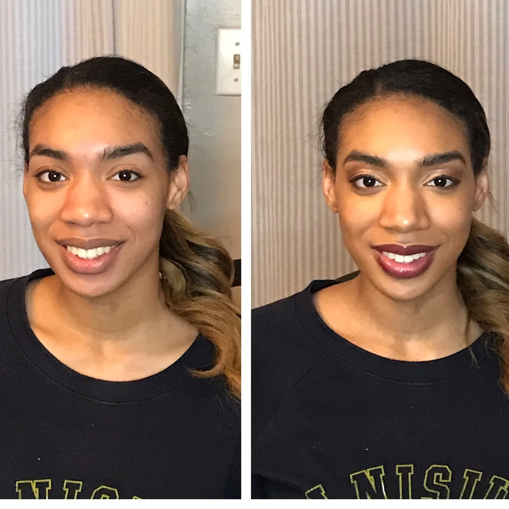 marina…this beauty is literally a stunning model and also a fav co-worker. I LOve this shade (black raspberry) on her perfectly shaped lips. Papaya & Goddess highlight, indigo contour, rose gold illuminator, black raspberry lips & cheeks. eyes: crush, coco, you complete me, bright eyes, tawanda.