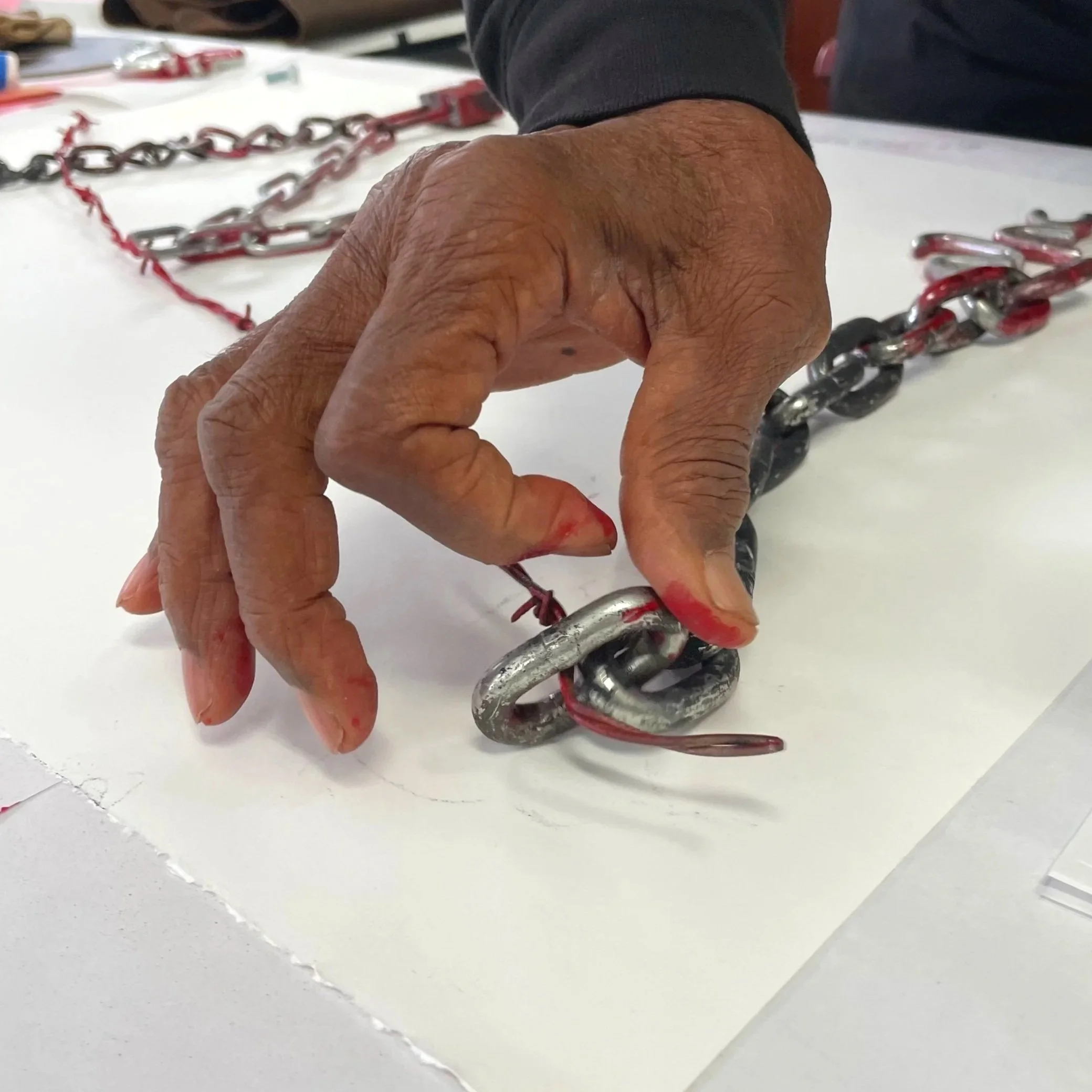 In the studio with Mel Edwards 