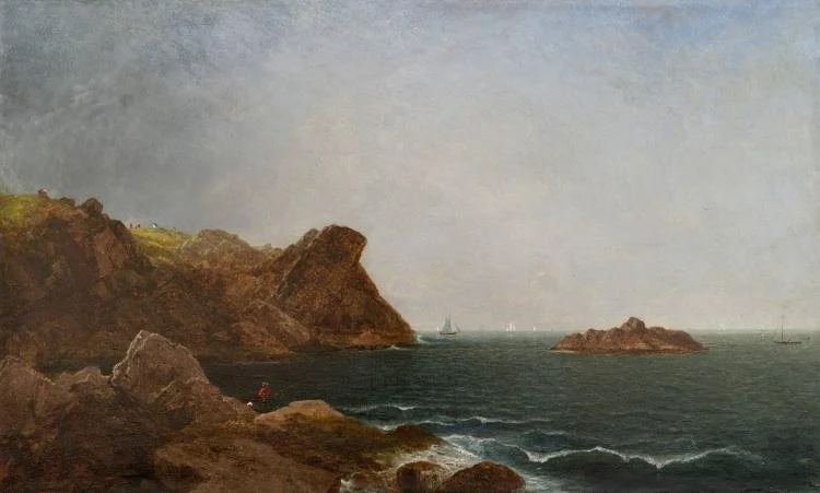 John Frederick Kensett, "Pulpitt Rock, Nahant", 1859, Oil on canvas