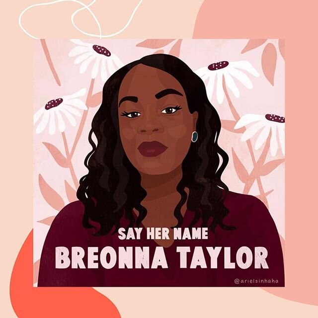 #sayhername #birthdayforbreonna art by @arielsinhaha and @nemesomi for the photo. 
Police need to be held accountable for her wrongful death and we need to help her boyfriend Kenneth Walker as he continues to fight for justice. Charges have been drop