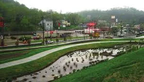 St Francis Rain Garden functioning to detain stormwater