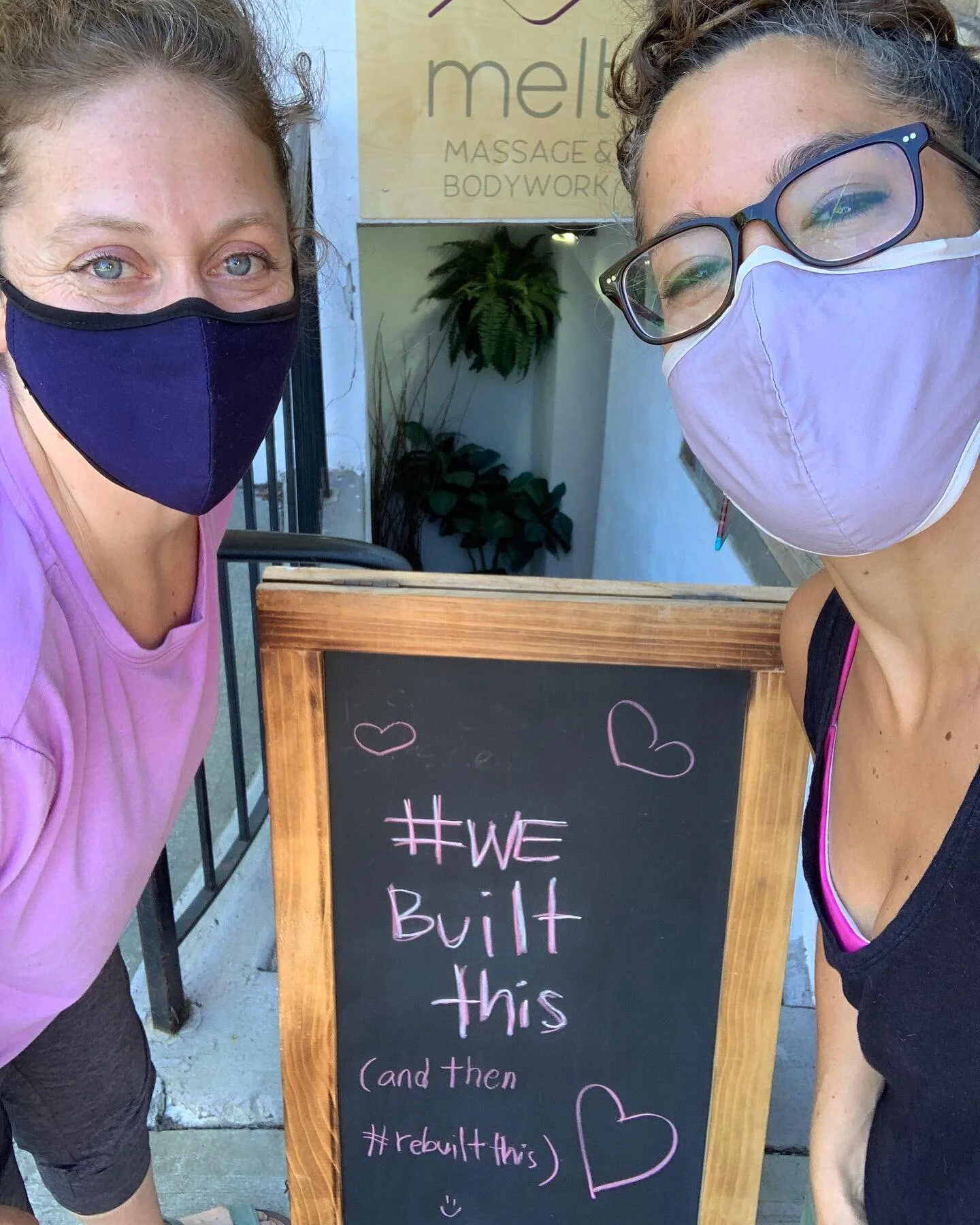 Feeling cute. And proud. And grateful. Yay for reopening! #yay #webuiltthis #andthenrebuiltit #smallbusinesspride #openforbusiness