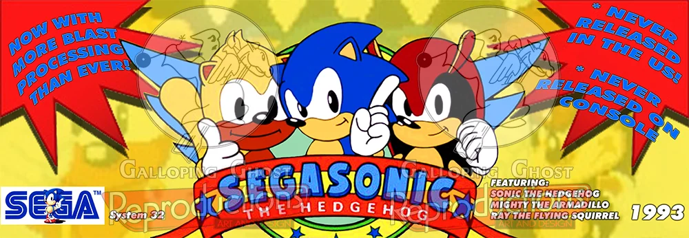 Sega Sonic Custom Marquee