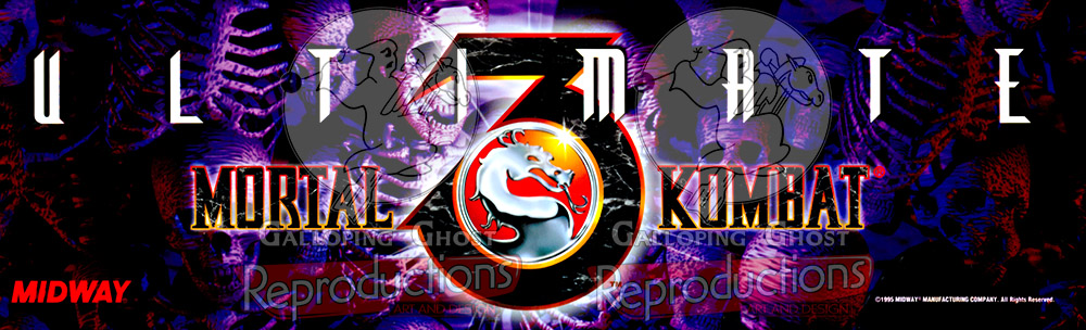 Ultimate Mortal Kombat 3 Dedicated Arcade Marquee - 25 x 7.5 - Arcade  Marquee Dot Com