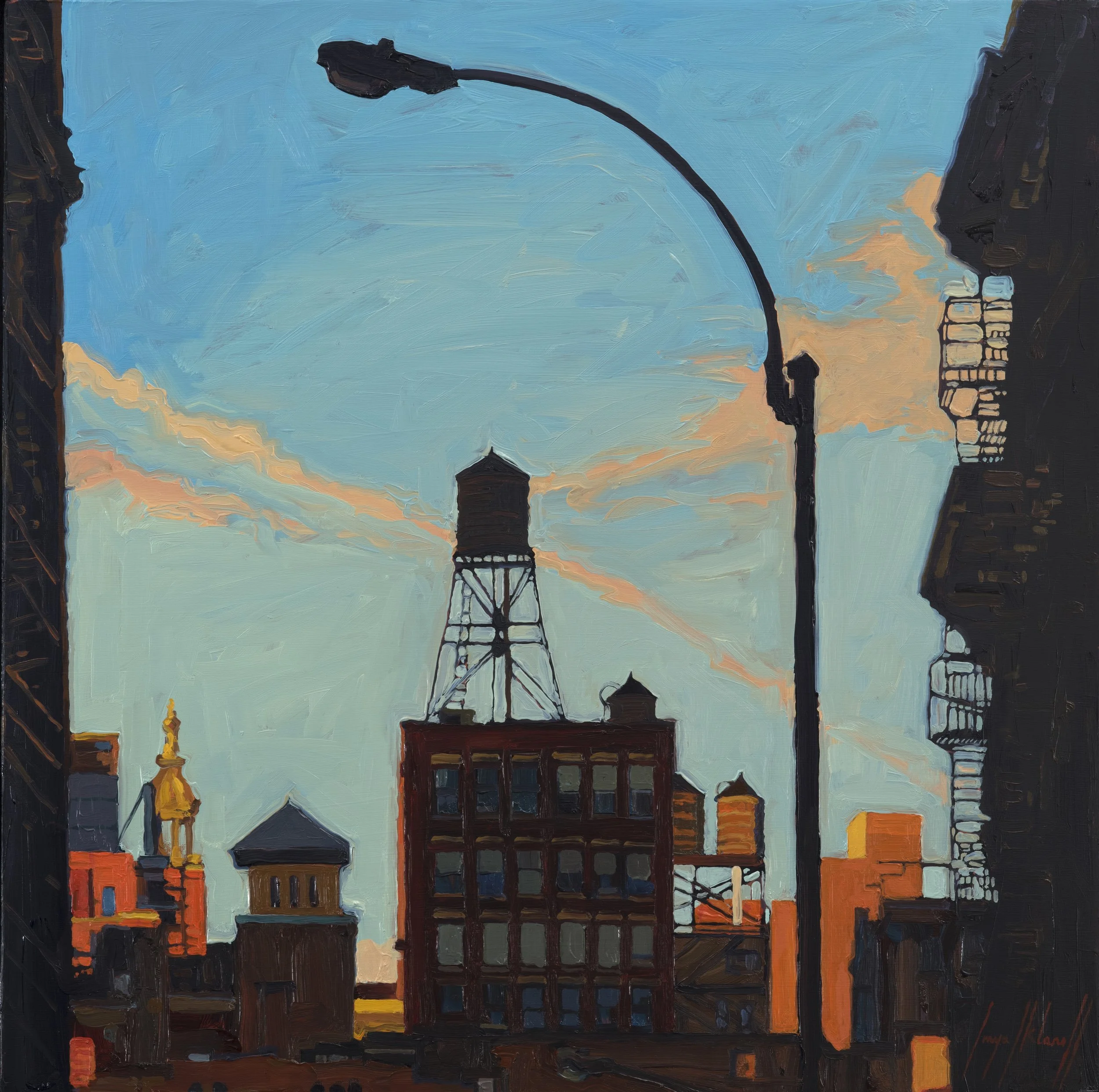 Village Light, oil on panel, 24x24