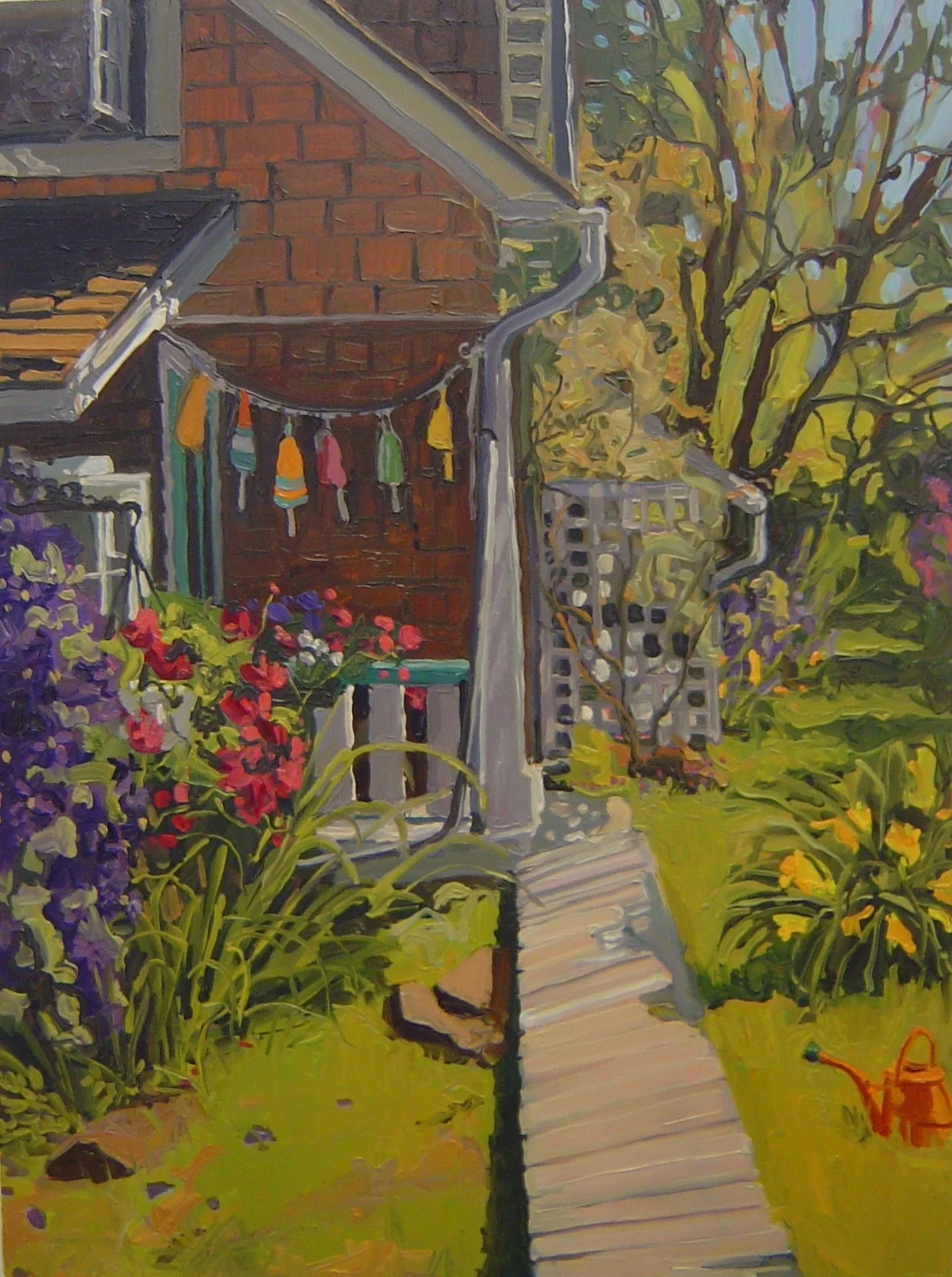  Monhegan Buoys and Watering Can, oil on panel, 24x18