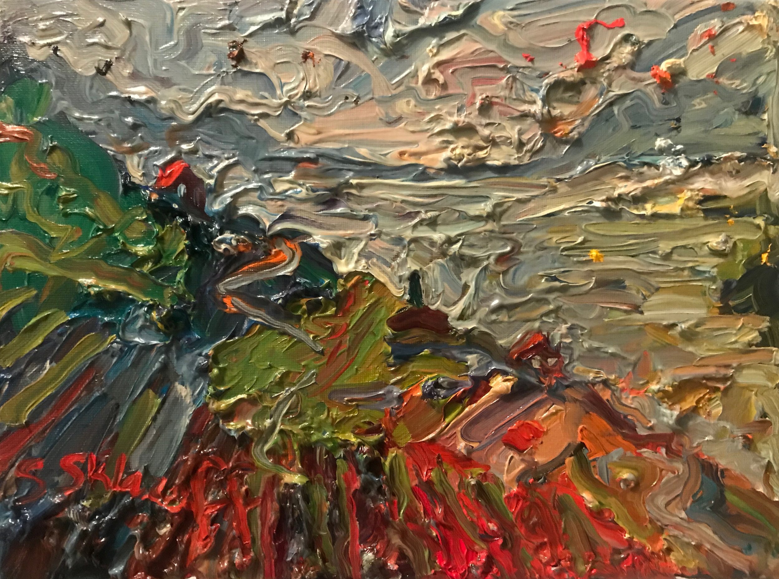 Switzerland Lifting Variations, on canvas, 9x12