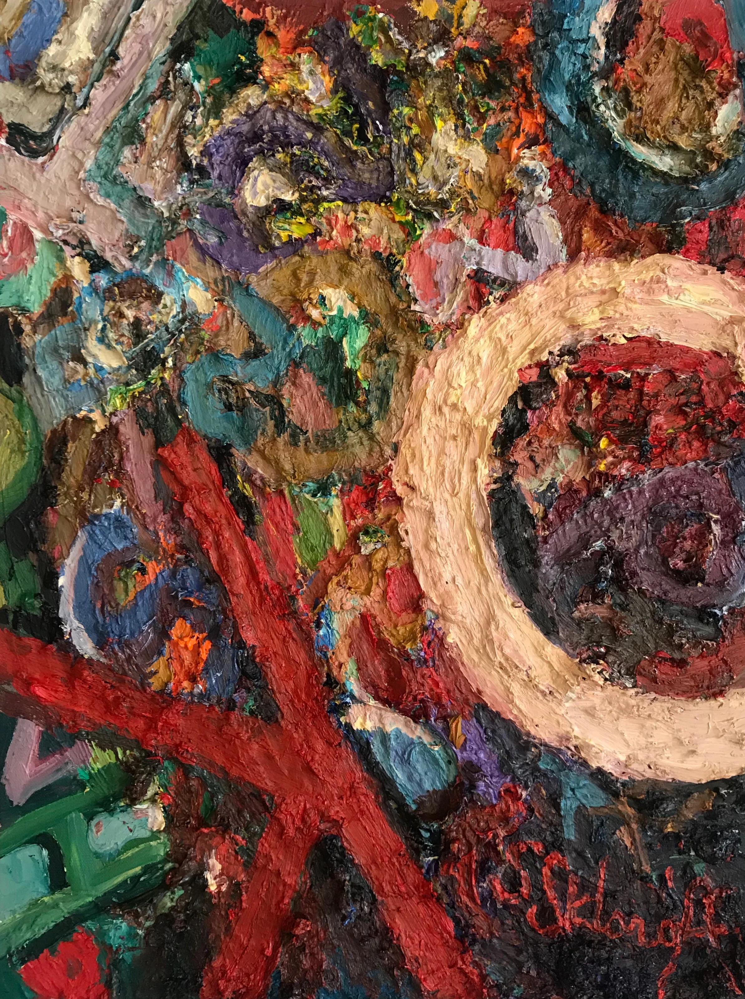 Aerial Map, on canvas, 24x18