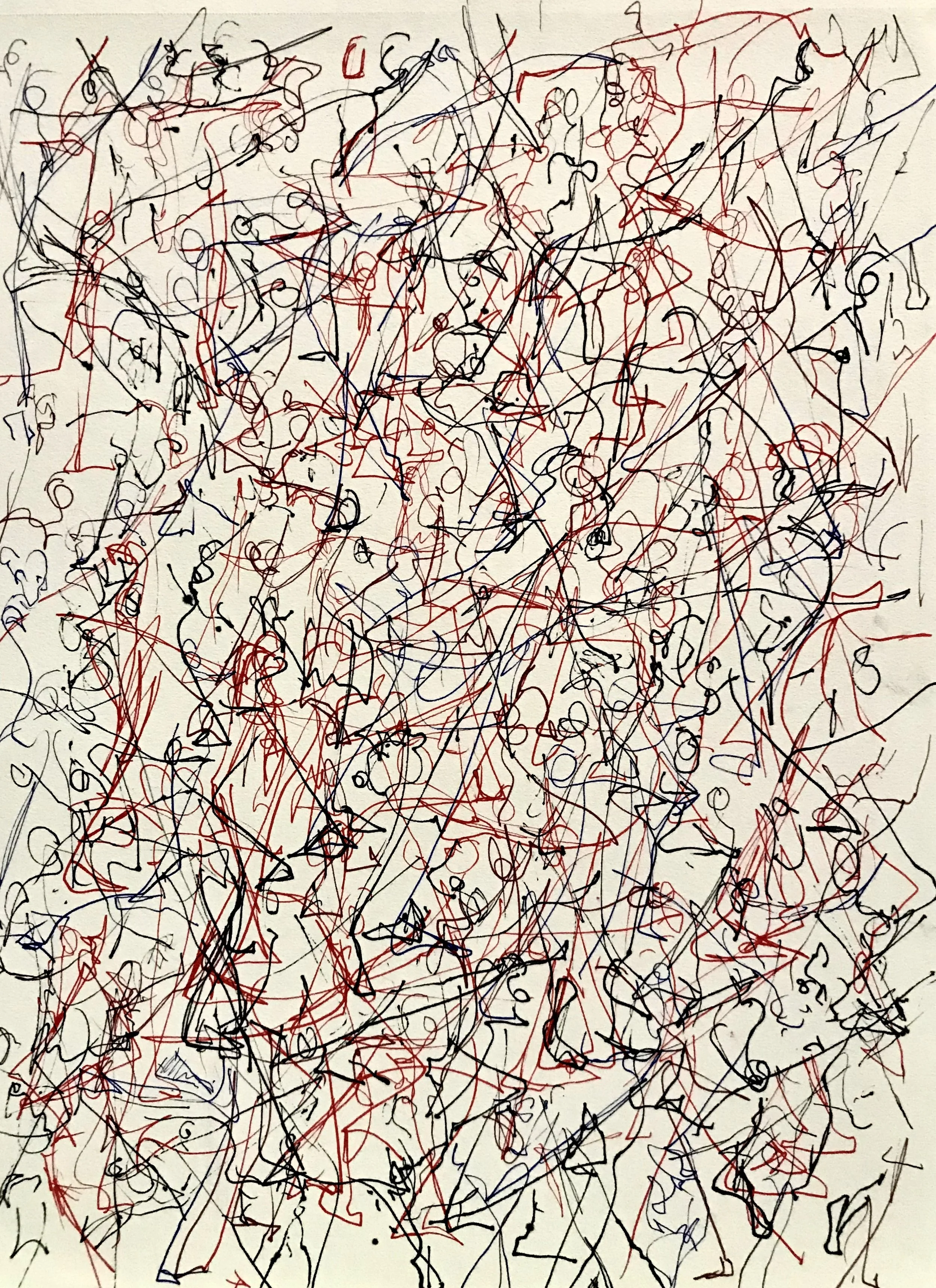 Ballet Sketch, pen and ink on paper, 12x9