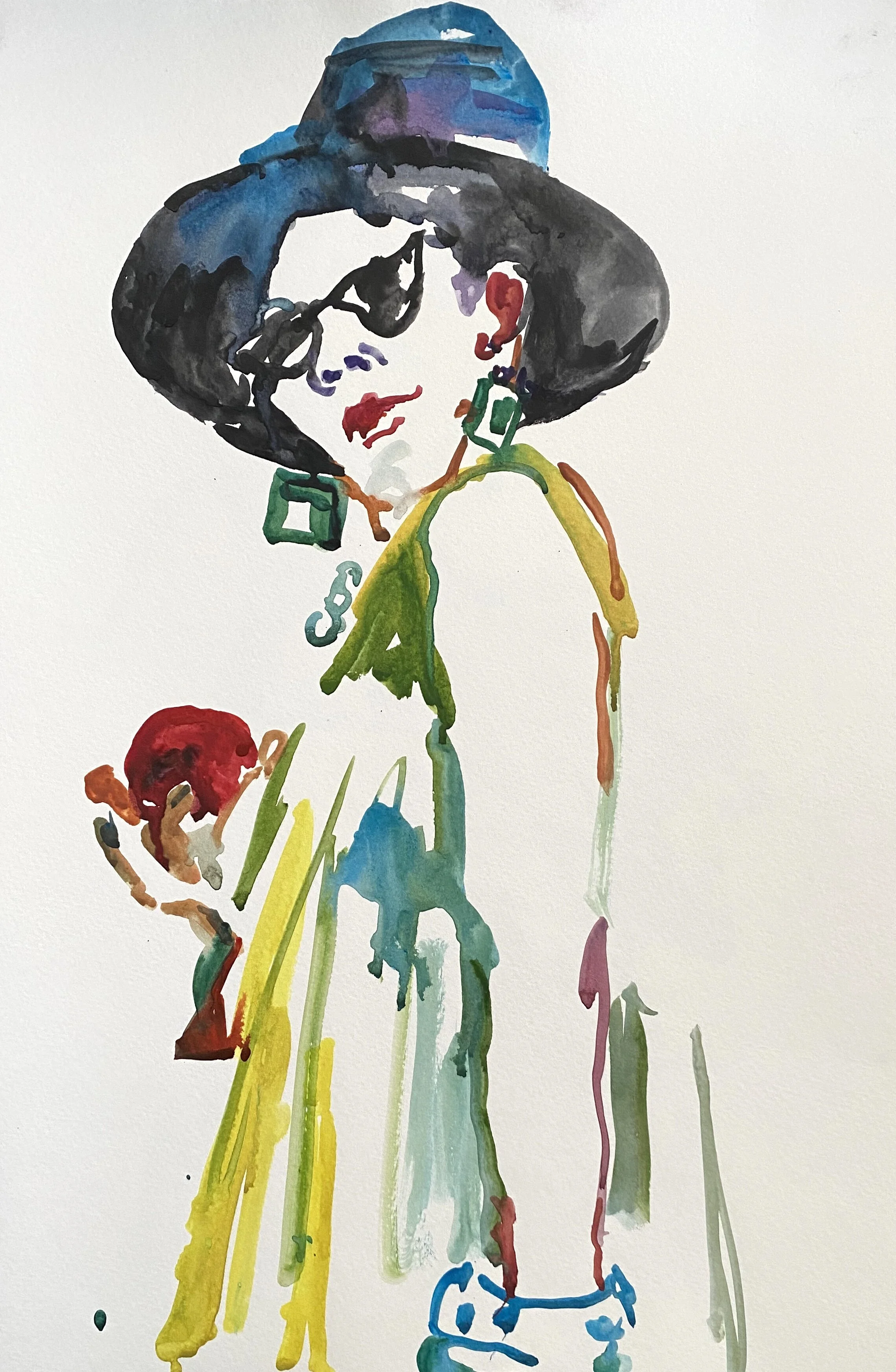Yes?, watercolor on paper. 18x12