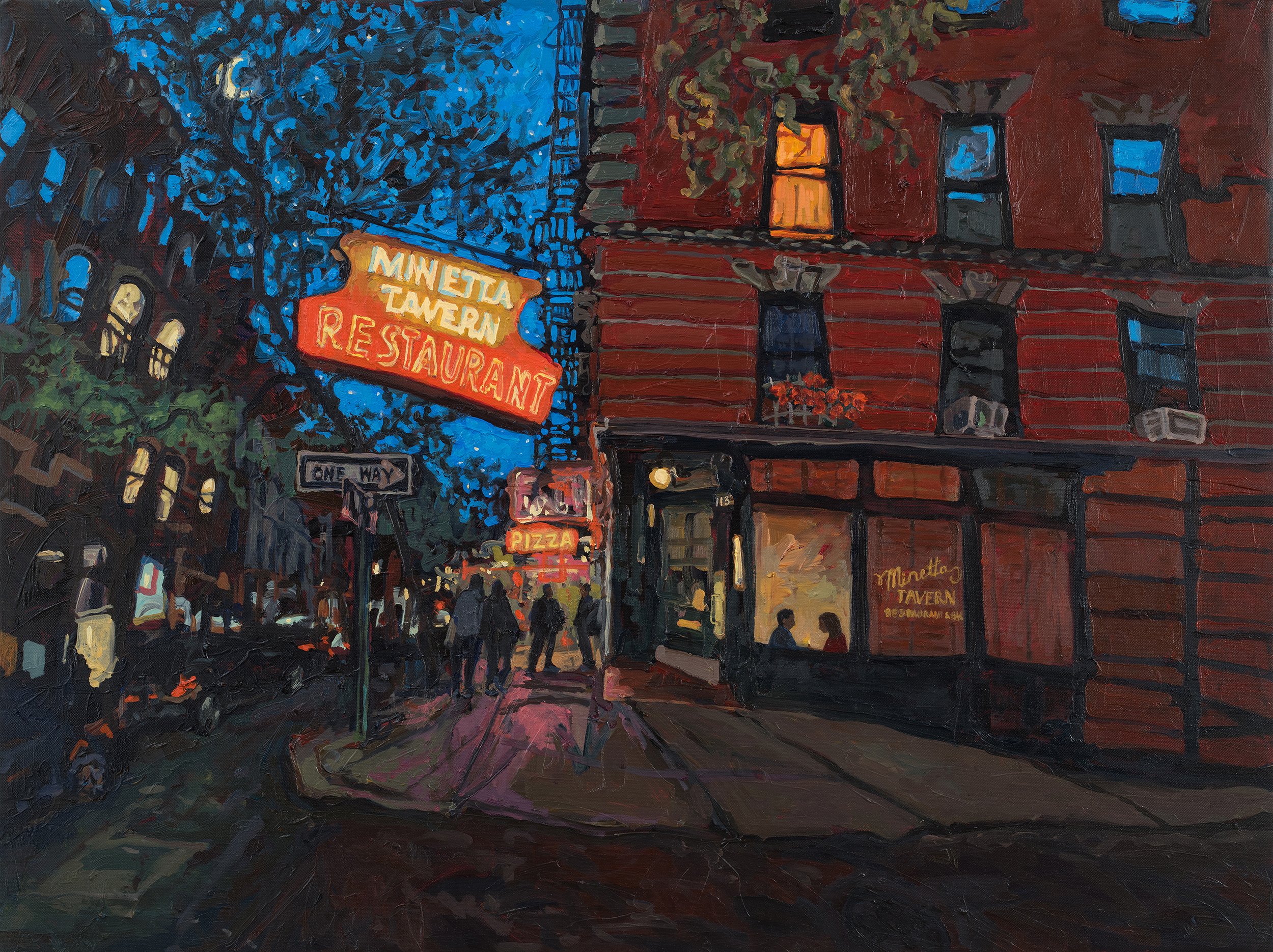 First date at Minetta Tavern, oil on canvas, 30x40  SOLD  