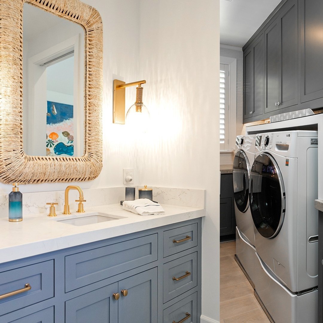 Your laundry room doesn't have to feel like just a laundry room&mdash;it can be a beautiful, functional space that blends seamlessly with your home. ✨ To elevate the room, choose soft neutrals or calming tones to create a sense of flow, then add dark
