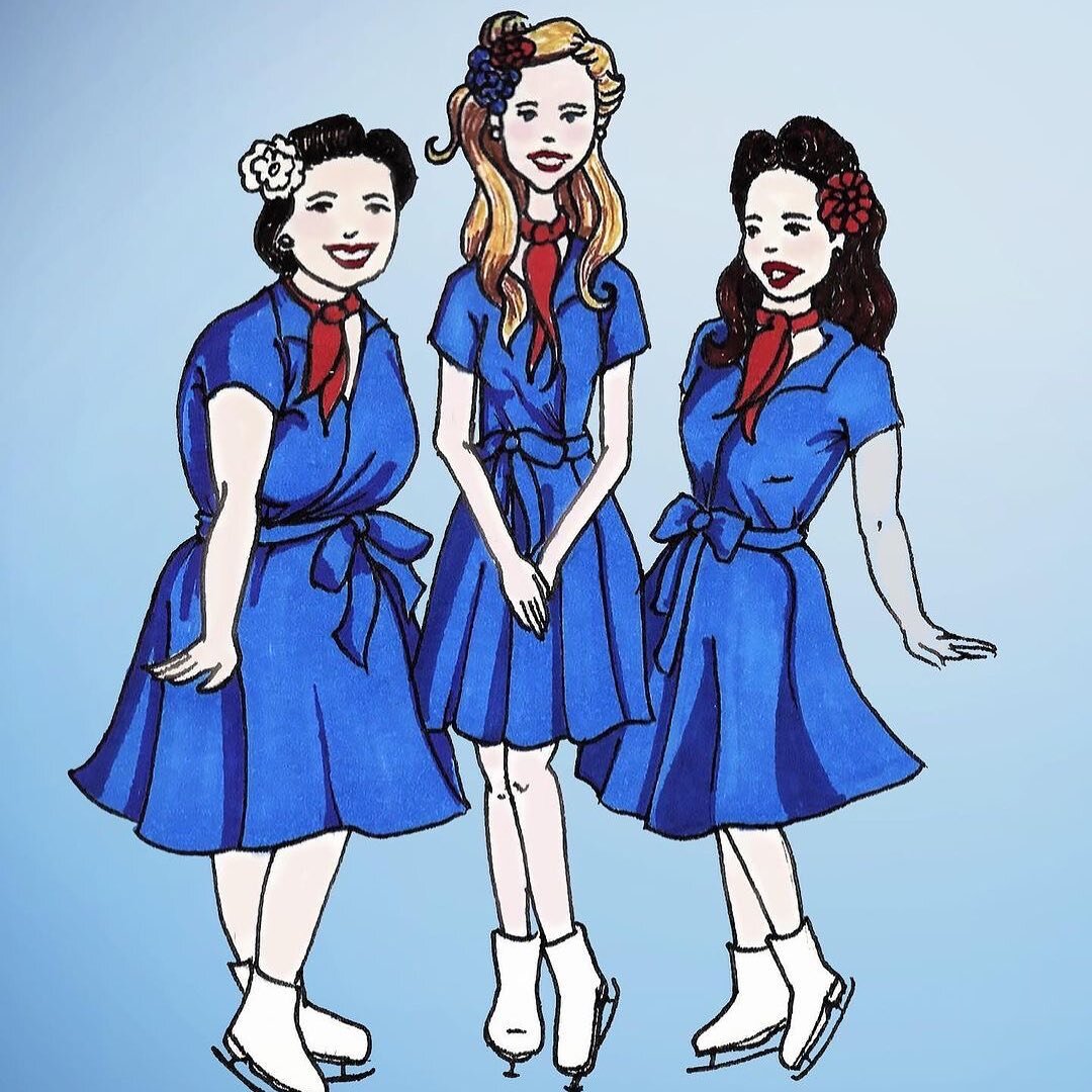 Reminiscing on our last gig a year ago before COVID. Sad about the gigs lost but excited for this new year!
MARCH 2020: We&rsquo;re so excited to sing the National Anthem for the @pcolaiceflyers , we just had to illustrate what we&rsquo;d look like i