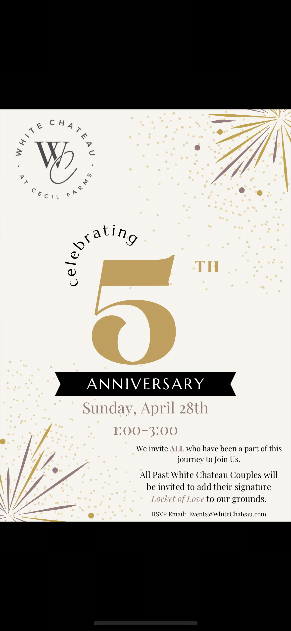 5 years of White Chateau - Reunion Celebration and Open House