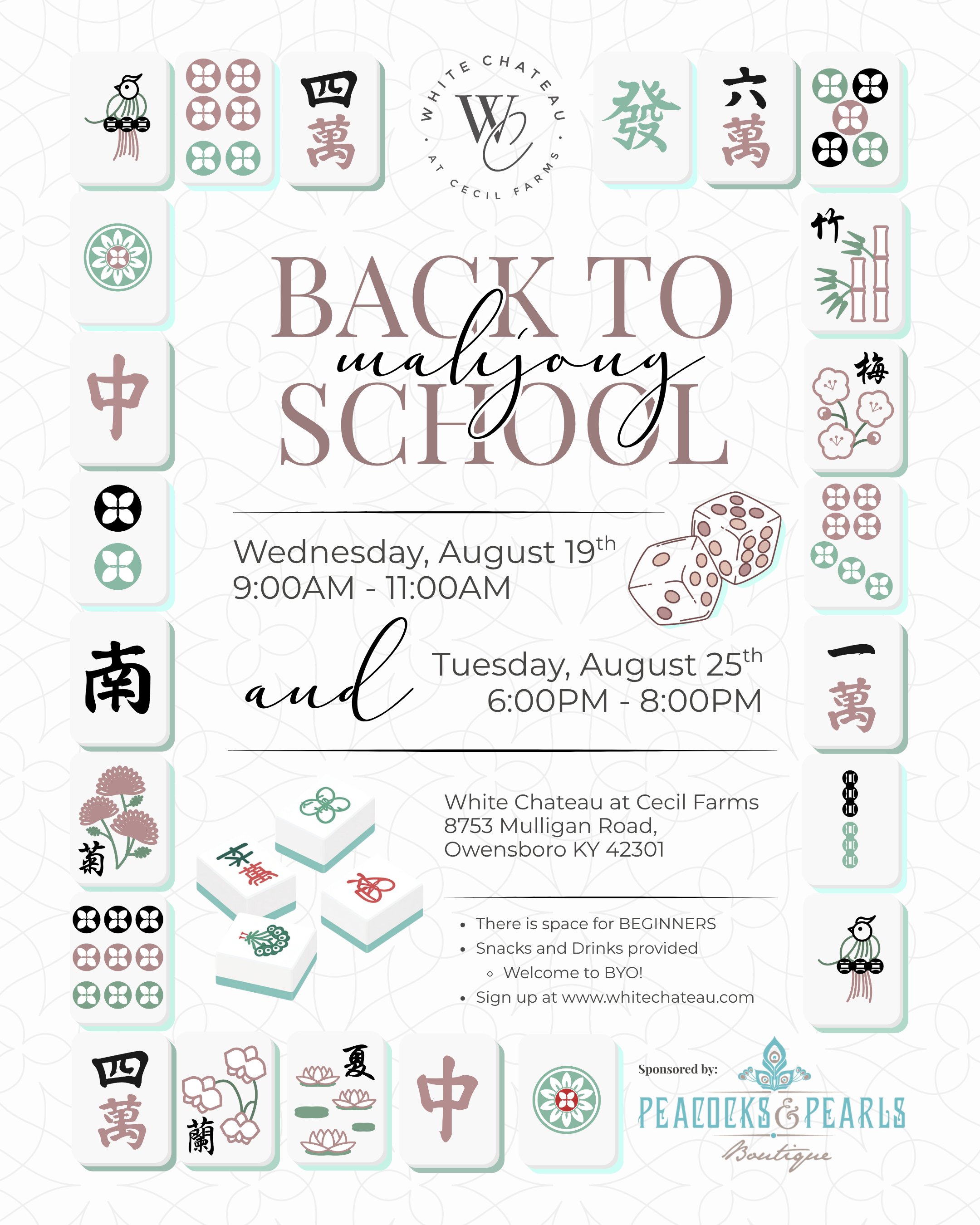 Back-to-School Morning Mahjong Wednesday August 19th