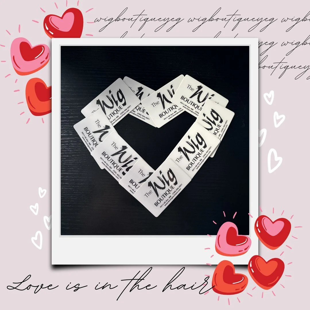 💗 It's that time of year again... and here at The Wig Boutique we like to say; Love is in the hair! 💘
We have reloadable gift cards waiting for you to give to your wig-wearing loved ones!