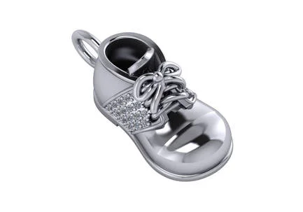 Substantial solid gold diamond saddle shoe