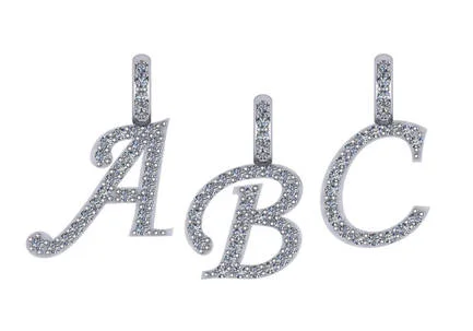 large script initial series with attached diamond bale