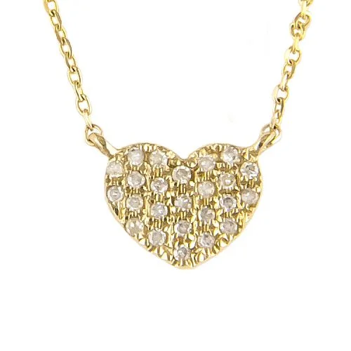 14k Pave Diamond Heart .08