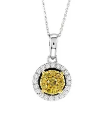 White and Yellow Diamond Necklace 