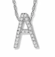 14k large diamond capital initial series .12