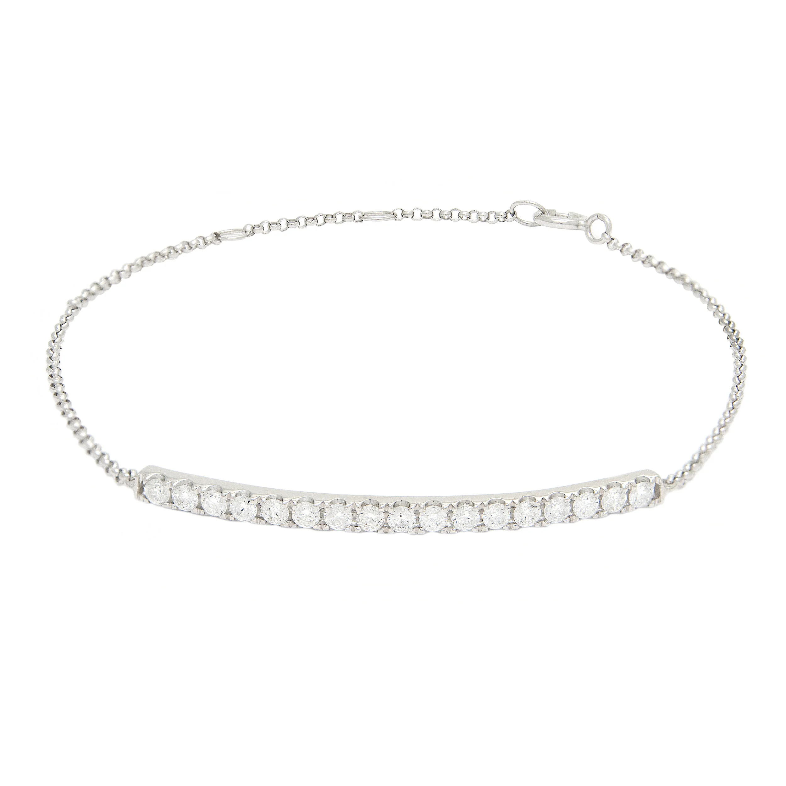 14k Diamond Bar Bracelet 