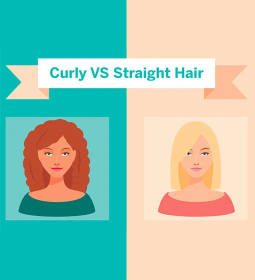 Curly Hair Versus Straight Hair: Infographic