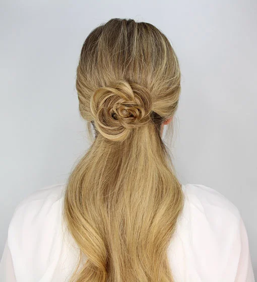 This Rosette Hairstyle is Easier to Do Than You Think