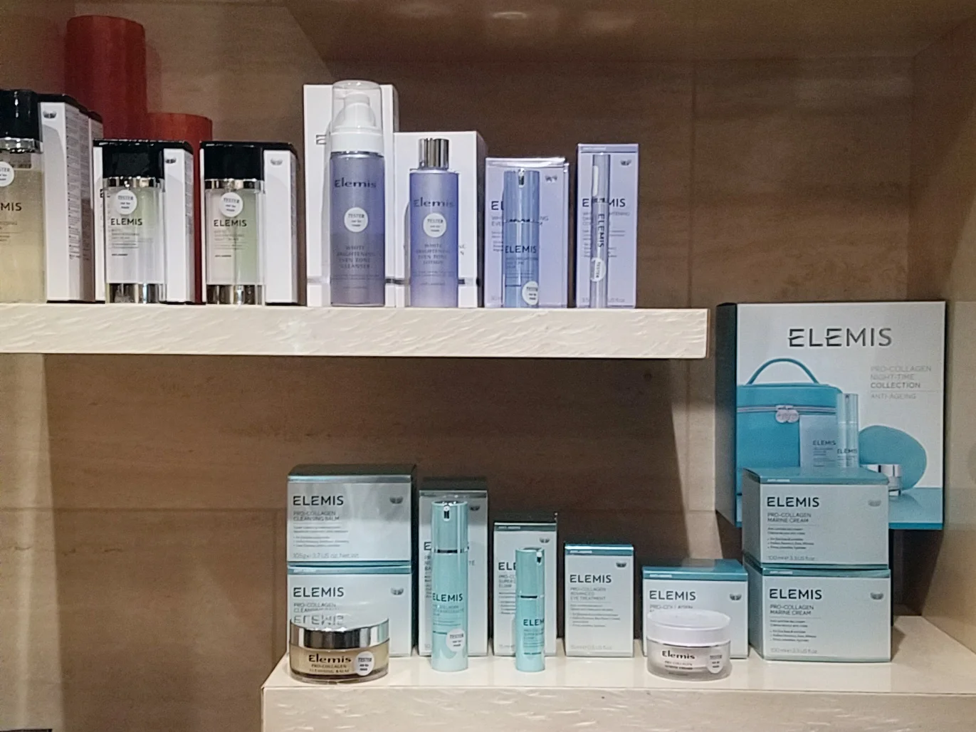 A few of Elemis' offerings at The Spa at Beverly Wilshire.