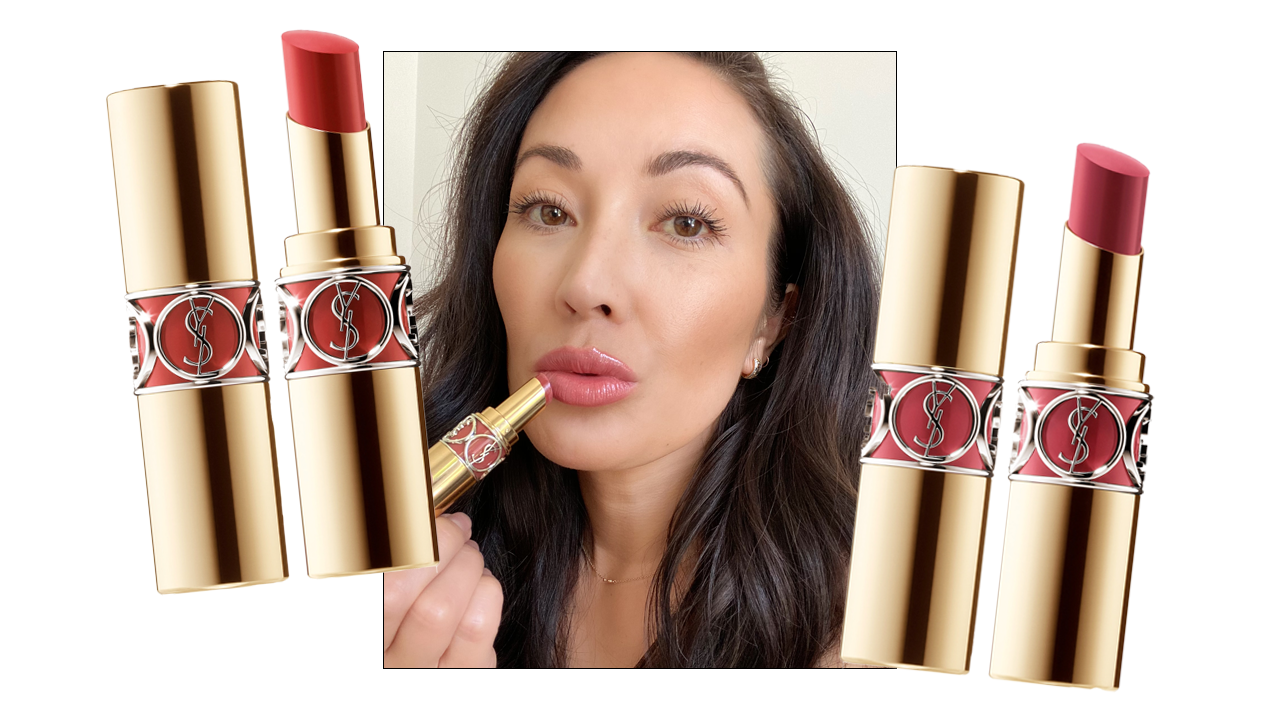 A Makeup Trick Look Your Best Online | YSL Rouge Volupte Shine Lipstick Balm Mixed Makeup