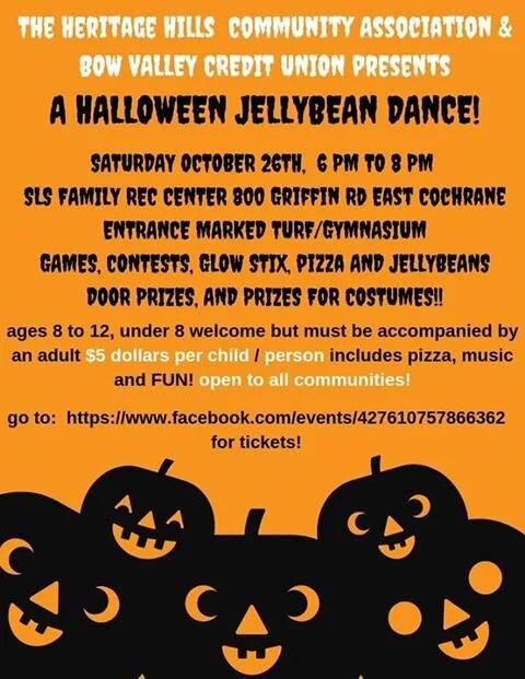 Halloween Jelly Bean Dance - Spray Lakes Sawmills Family Sport Centre, October 26th from 6pm to 8pm - $5 pp