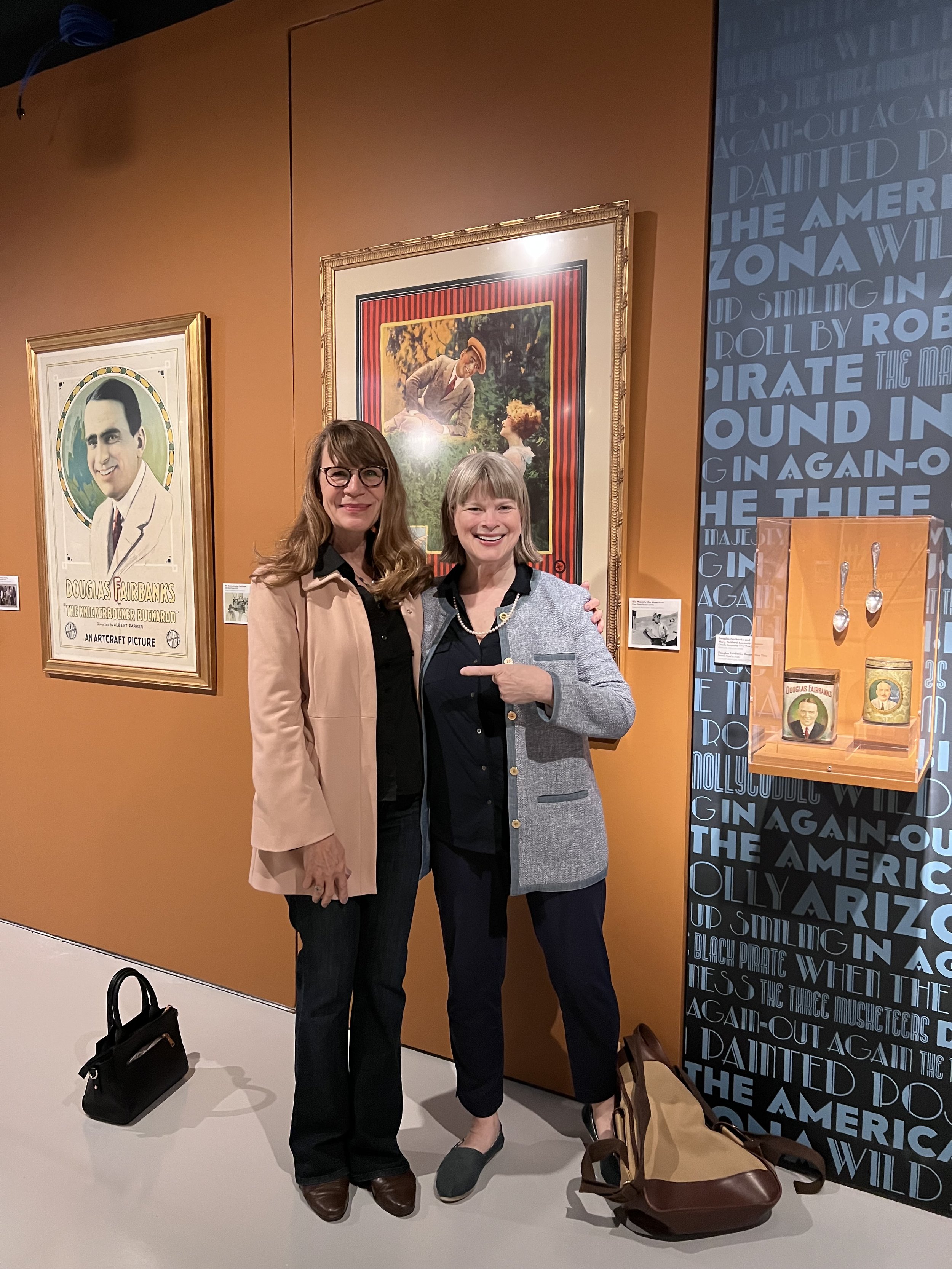  Museum Exhibit Designer Elizabeth Skrabonja &amp; guest Tracey Goessel, Opening Night 6/10/23 Fairbanks Pickford exhibit. 