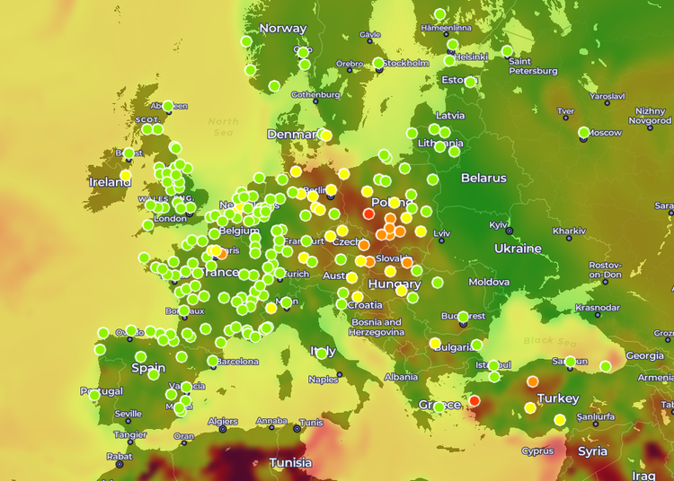 Global Air Quality Map — eLichens