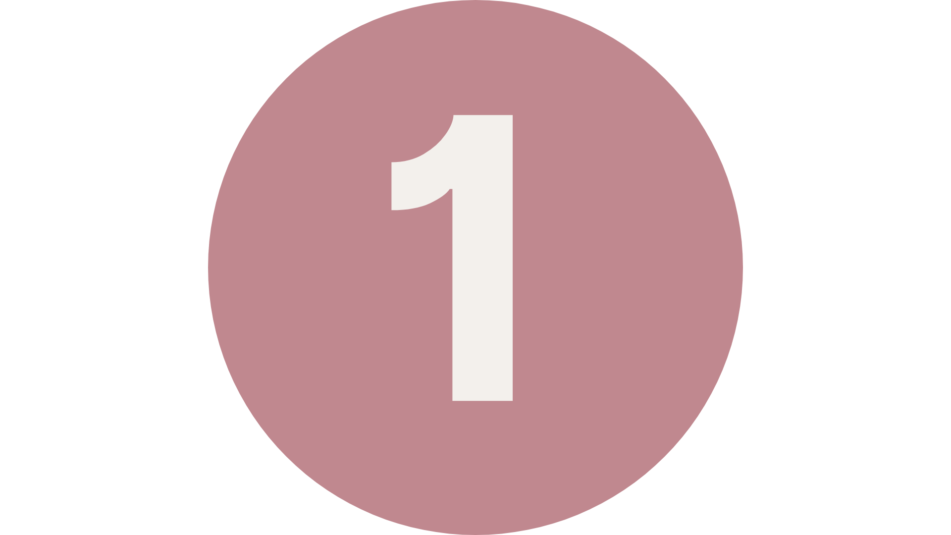 Circle with the number 1 in it