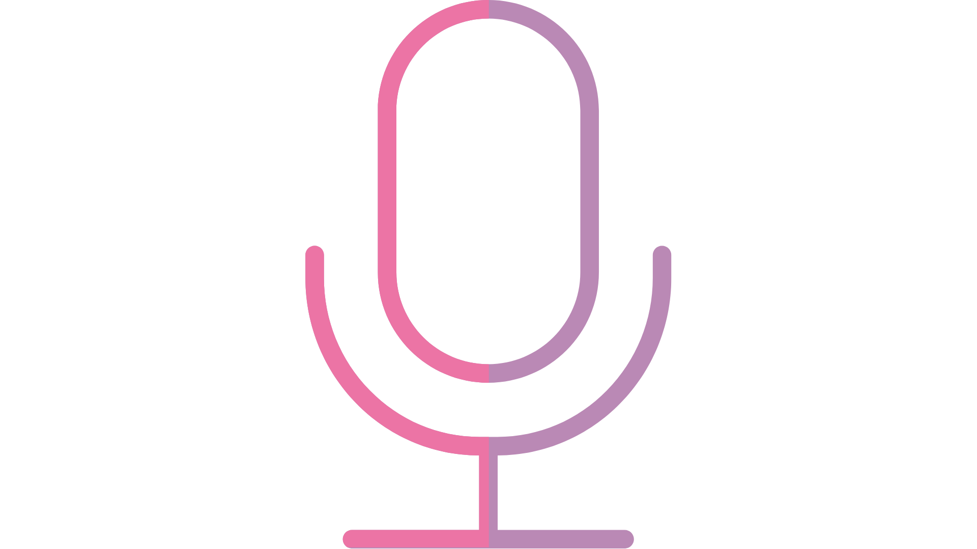 Icon of a microphone for podcasts