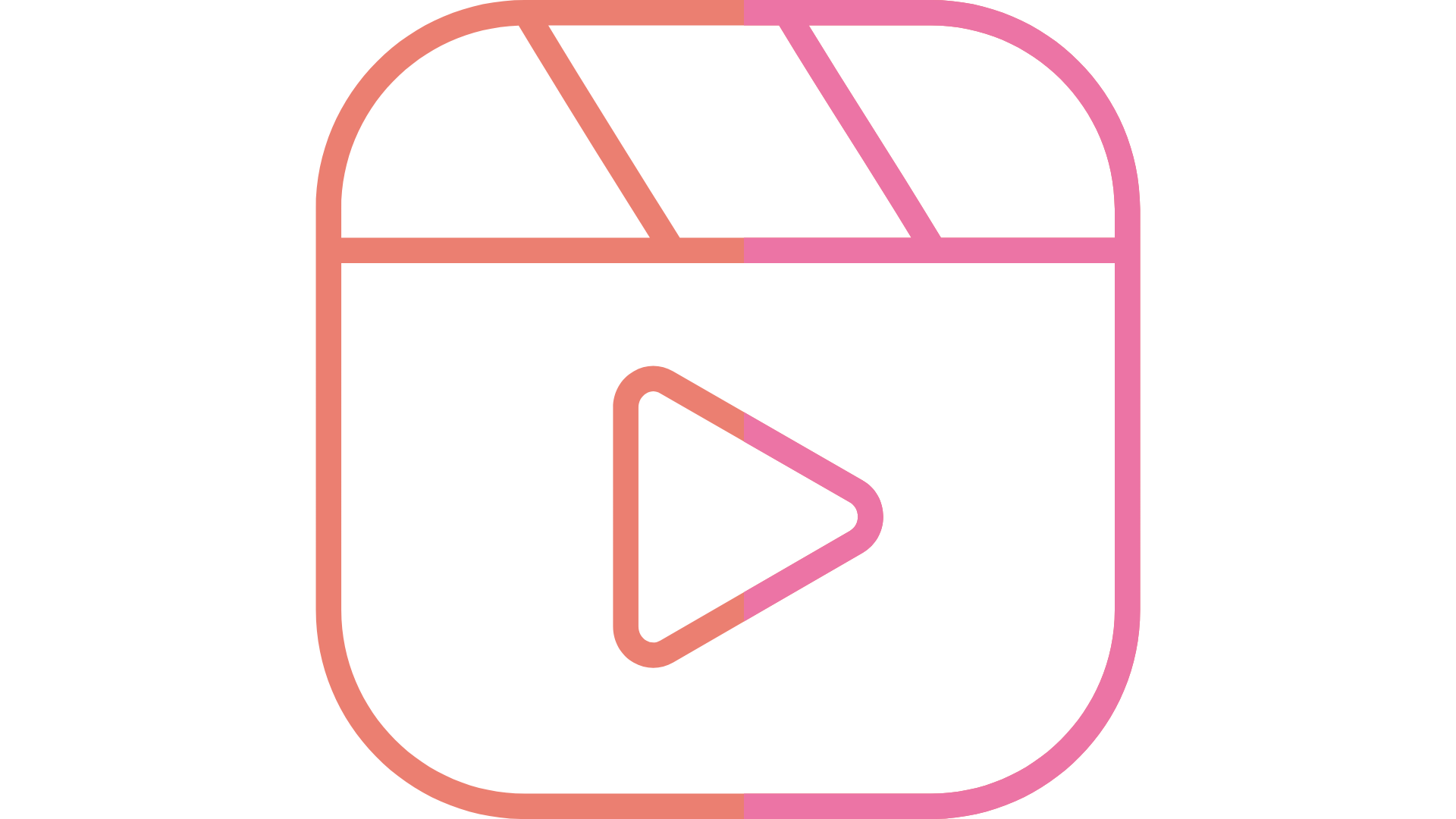 Icon of a video play button