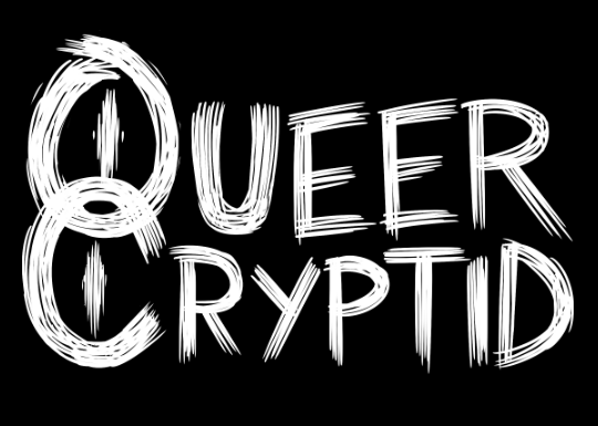  “Queer Cryptid” B&amp;W Logo T-Shirt Design 